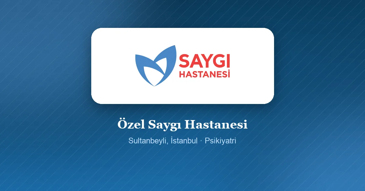 Özel Saygı Hastanesi logosu, Sultanbeyli, İstanbul