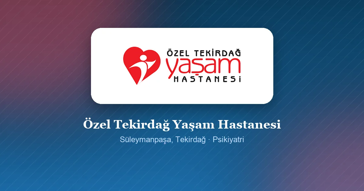 Özel Tekirdağ Yaşam Hastanesi logosu, Süleymanpaşa, Tekirdağ