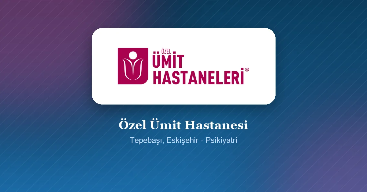 Özel Ümit Hastanesi logosu, Tepebaşı, Eskişehir