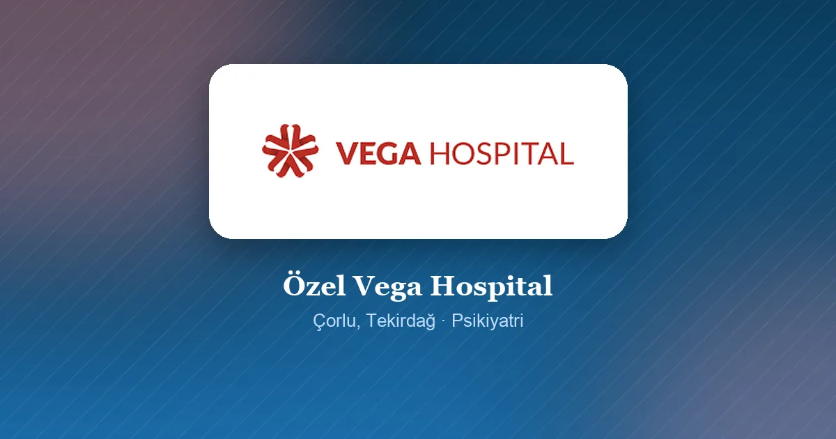 Özel Vega Hospital logosu, Çorlu, Tekirdağ