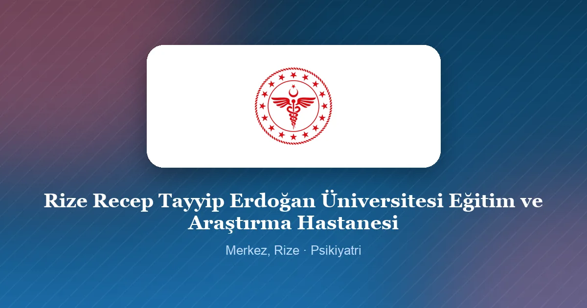Rize Recep Tayyip Erdoğan Üniversitesi Eğitim ve Araştırma Hastanesi logosu, Merkez, Rize