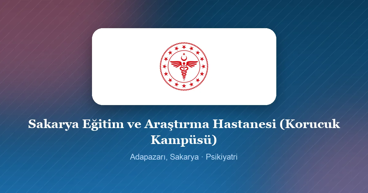 Sakarya Eğitim ve Araştırma Hastanesi (Korucuk Kampüsü) logosu, Adapazarı, Sakarya