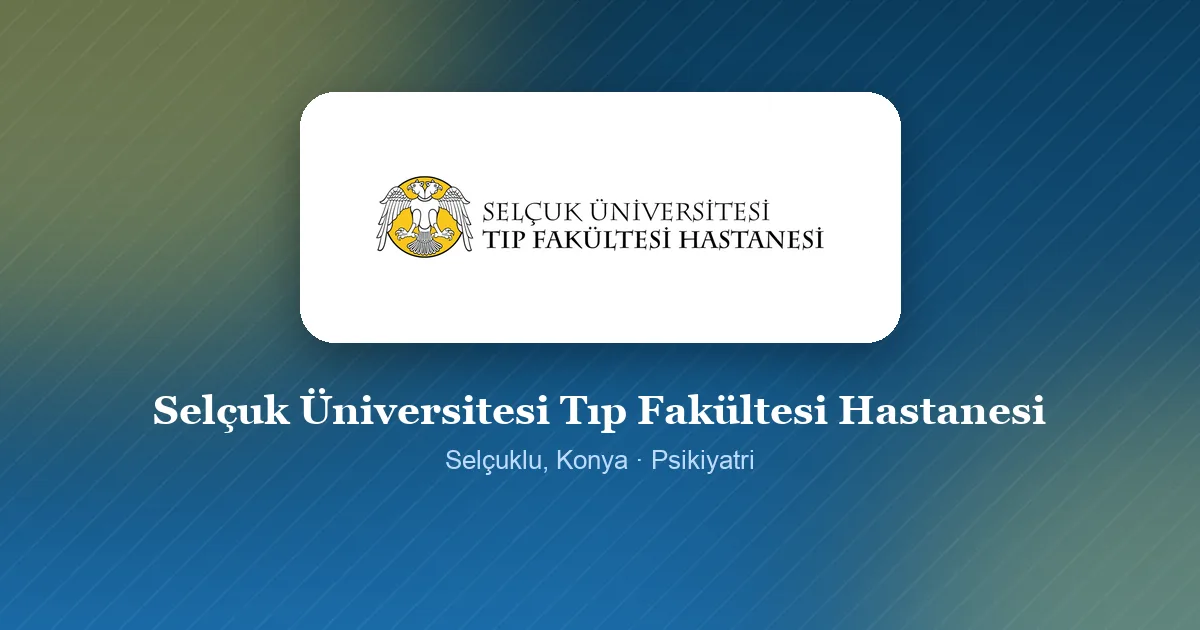 Selçuk Üniversitesi Tıp Fakültesi Hastanesi logosu, Selçuklu, Konya