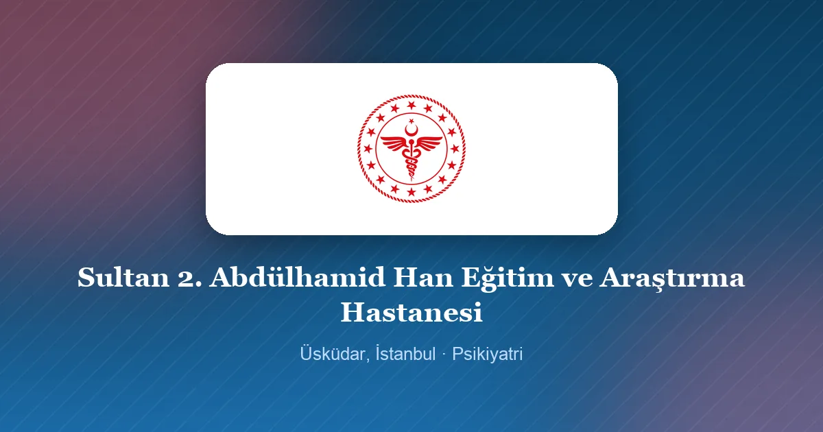 Sultan 2. Abdülhamid Han Eğitim ve Araştırma Hastanesi logosu, Üsküdar, İstanbul