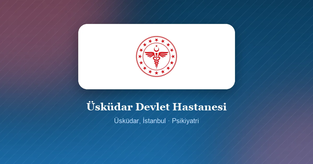 Üsküdar Devlet Hastanesi logosu, Üsküdar, İstanbul