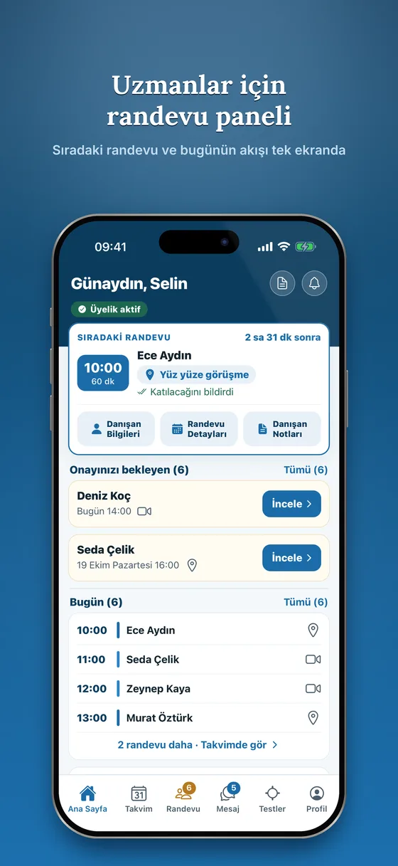 Uzman paneli: sıradaki randevu, onay bekleyenler ve günün akışı