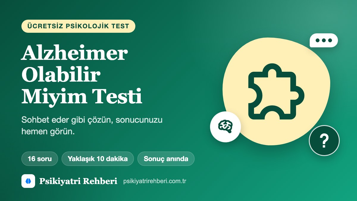 Alzheimer Olabilir Miyim Testi