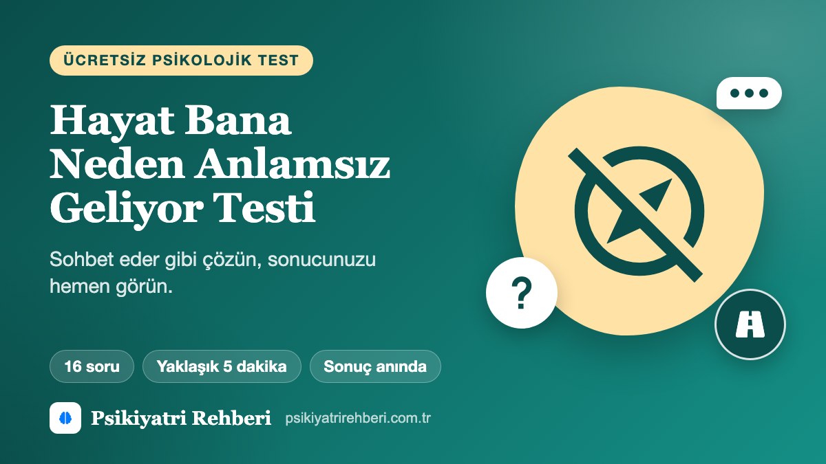 Hayat Bana Neden Anlamsız Geliyor Testi