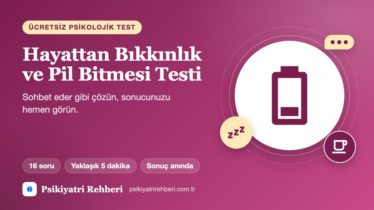 Hayattan Bıkkınlık ve Pil Bitmesi Testi