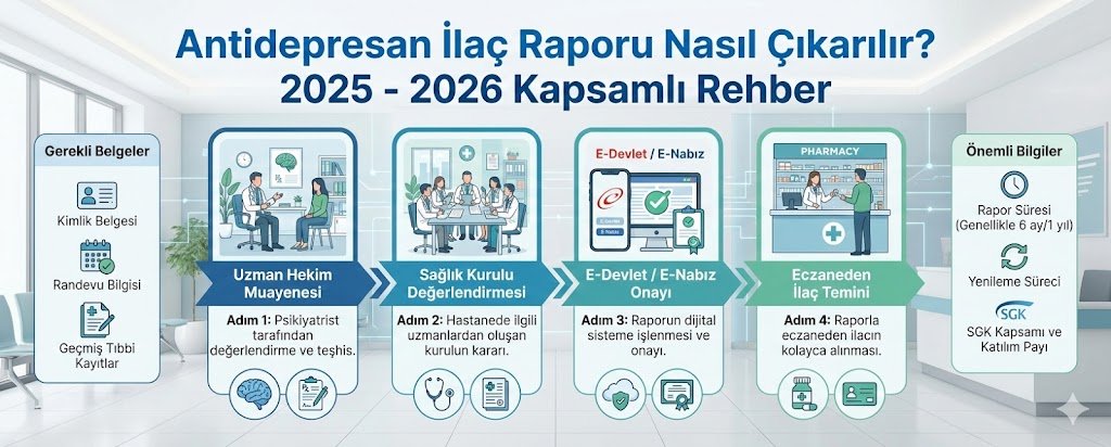 Antidepresan İlaç Raporu Nasıl Çıkarılır? 2025 - 2026 Kapsamlı Rehber