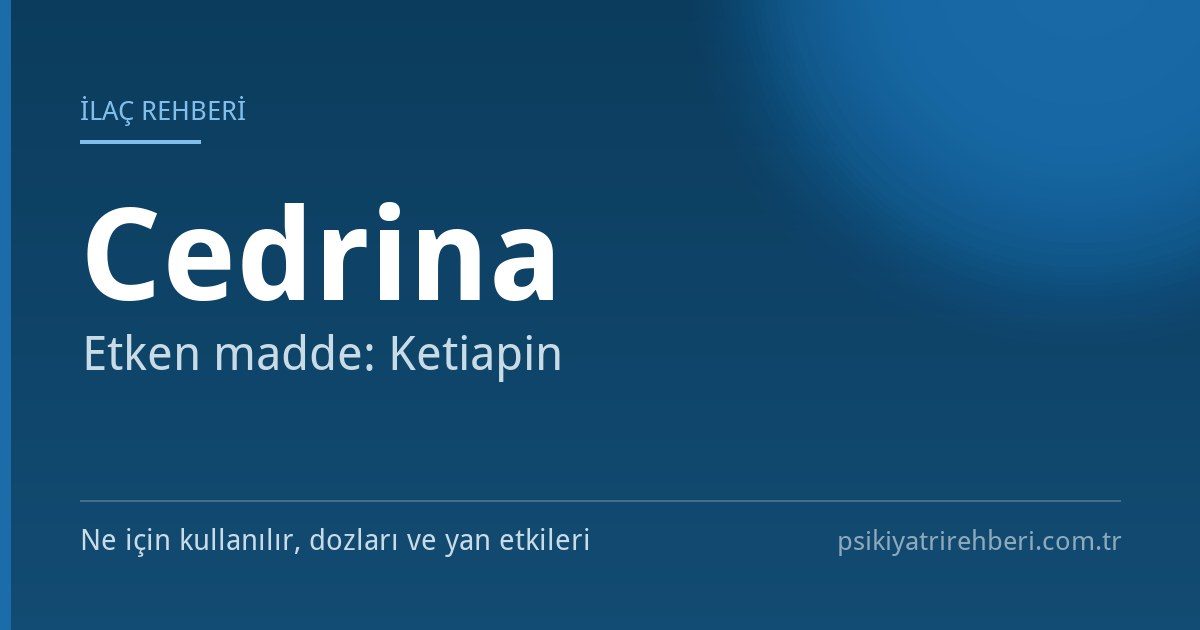 Cedrina Nedir? Uyku İlacı mı, 25 mg Ne İşe Yarar?