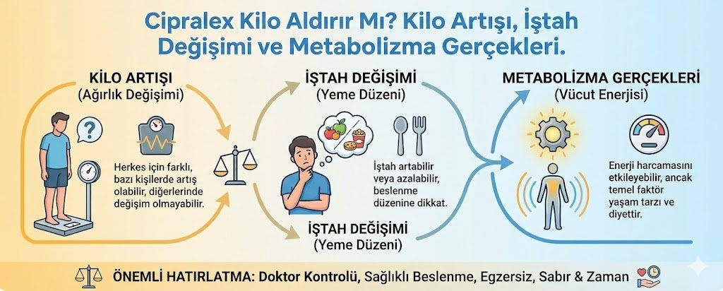 Cipralex Kilo Aldırır Mı? Kilo Artışı, İştah Değişimi ve Metabolizma Gerçekleri