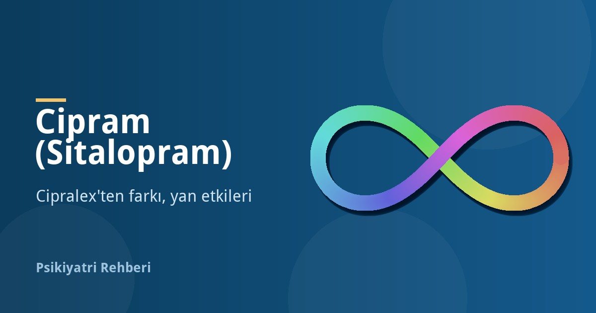 Cipram (Sitalopram) Nedir? Cipralex'ten Farkı, Yan Etkileri