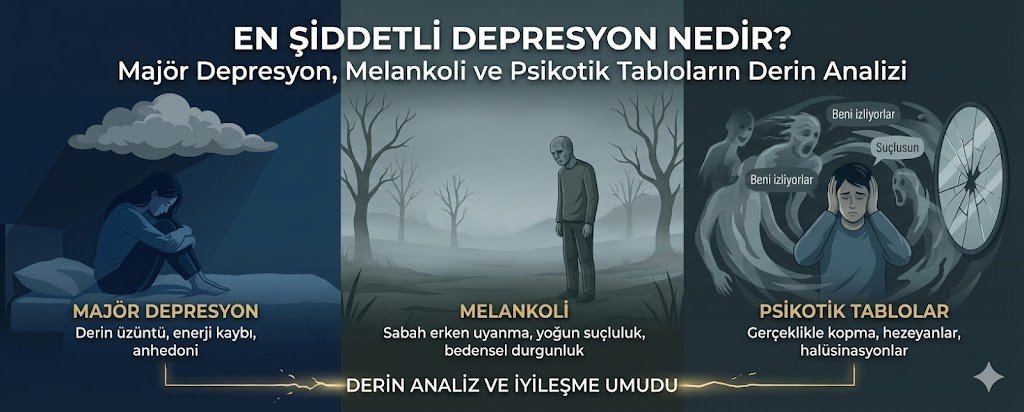 En Şiddetli Depresyon Nedir? Majör Depresyon, Melankoli ve Psikotik Tabloların Derin Analizi