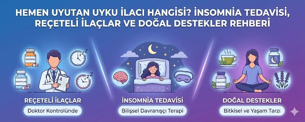 Hemen Uyutan Uyku İlacı Hangisi? İnsomnia Tedavisi, Reçeteli İlaçlar ve Doğal Destekler Rehberi
