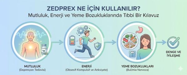 Zedprex Ne İçin Kullanılır? 20 mg, Yan Etkileri, Mutluluk, Enerji ve Yeme Bozukluğu