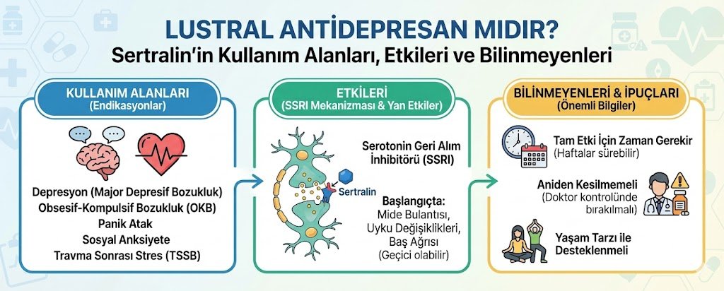 Lustral Antidepresan Mıdır? Sertralin'in Kullanım Alanları, Etkileri ve Bilinmeyenleri