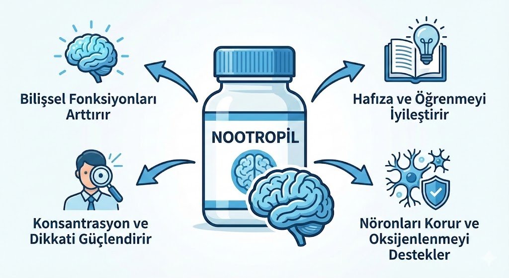 Nootropil Ne İşe Yarar? Pirasetamın Beyin Fonksiyonları Üzerindeki Etkileri