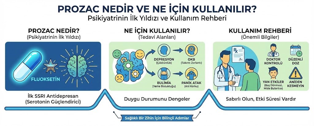 Prozac Nedir ve Ne İçin Kullanılır? Psikiyatrinin İlk Yıldızı ve Kullanım Rehberi