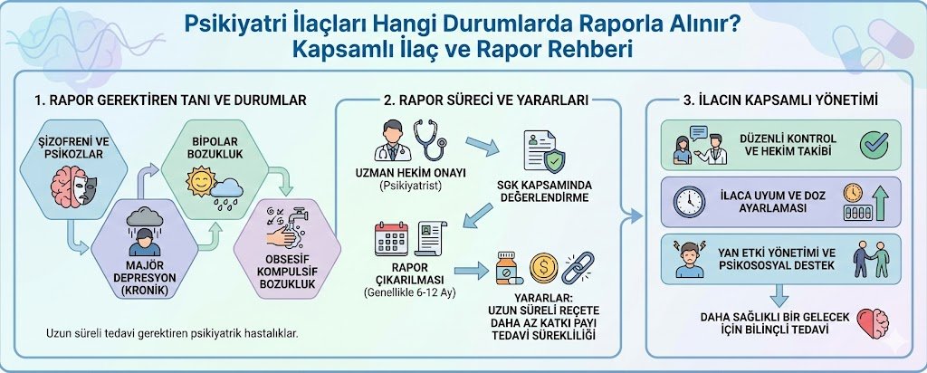 Psikiyatri İlaçları Hangi Durumlarda Raporla Alınır? Kapsamlı İlaç ve Rapor Rehberi