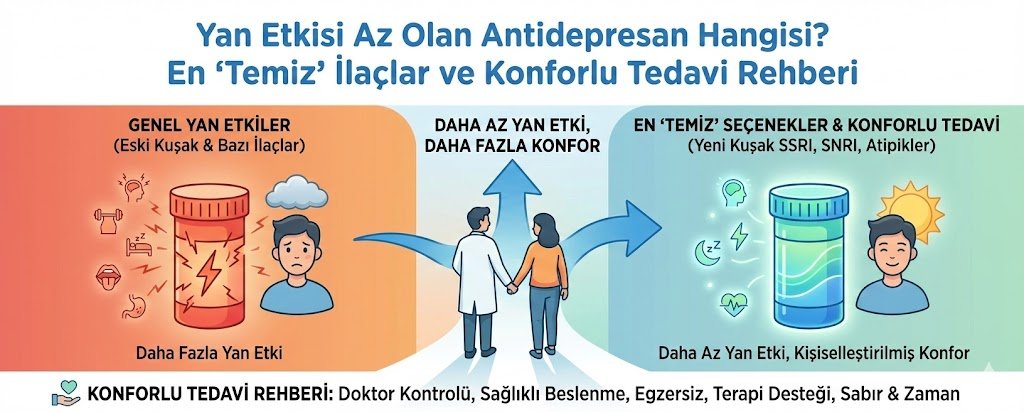 Yan Etkisi Az Olan Antidepresan Hangisi? En "Temiz" İlaçlar ve Konforlu Tedavi Rehberi